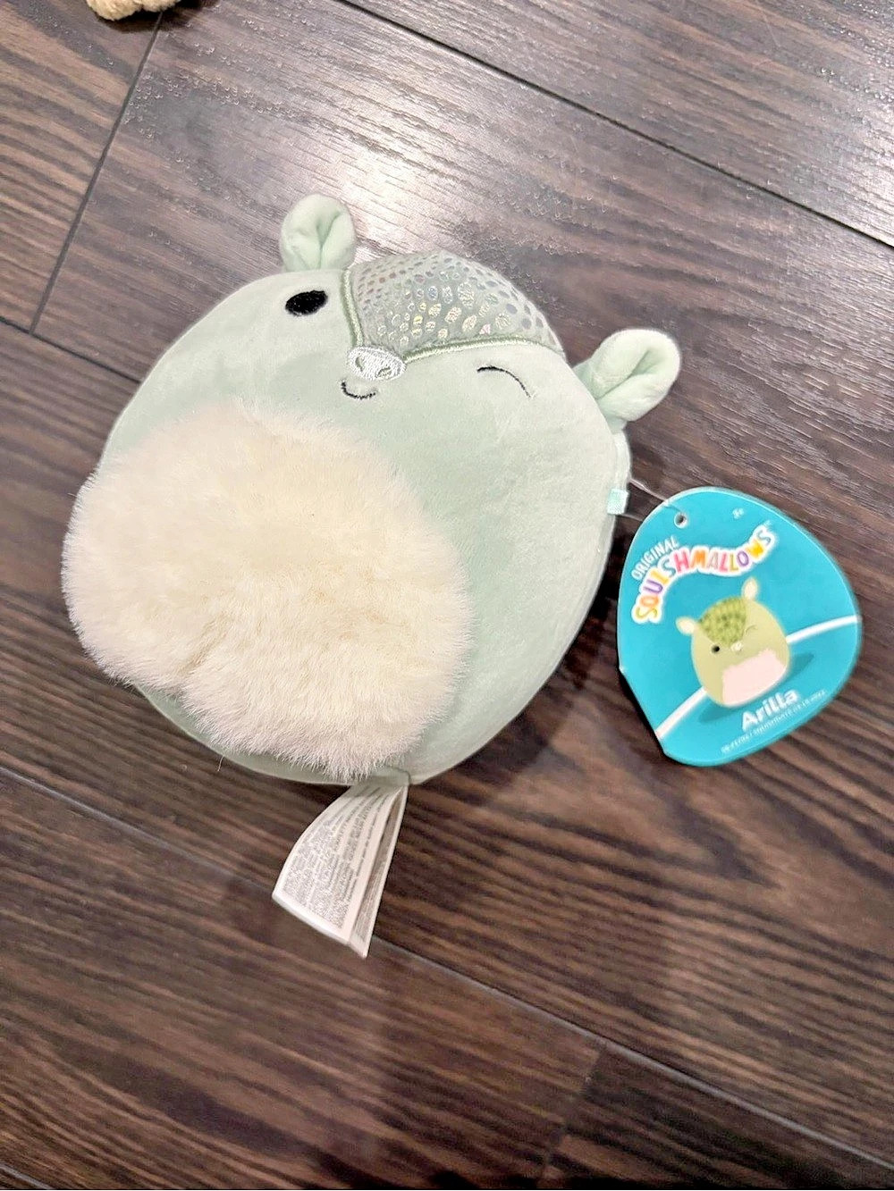 Squishmallows Arilla the Green Armadillo Plush Green & White